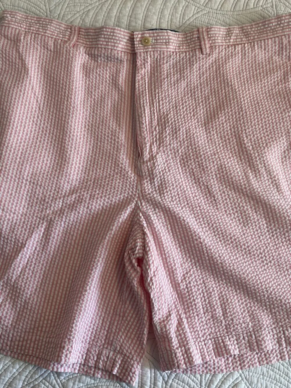 VINEYARD VINES SZ 40 FLAT FRONT COTTON SEERSUCKER SHORTS